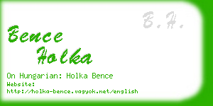 bence holka business card